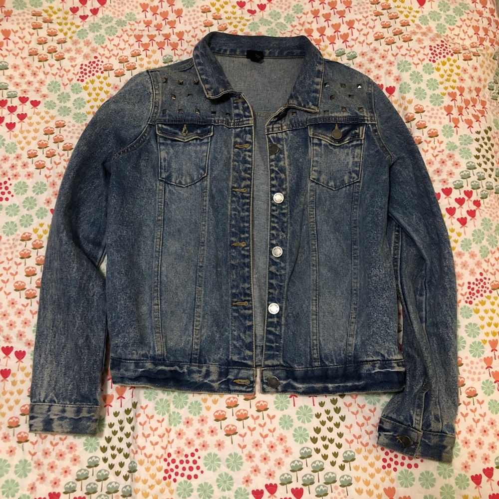 Art Class Denim Studded Jean Jacket Size 14/16